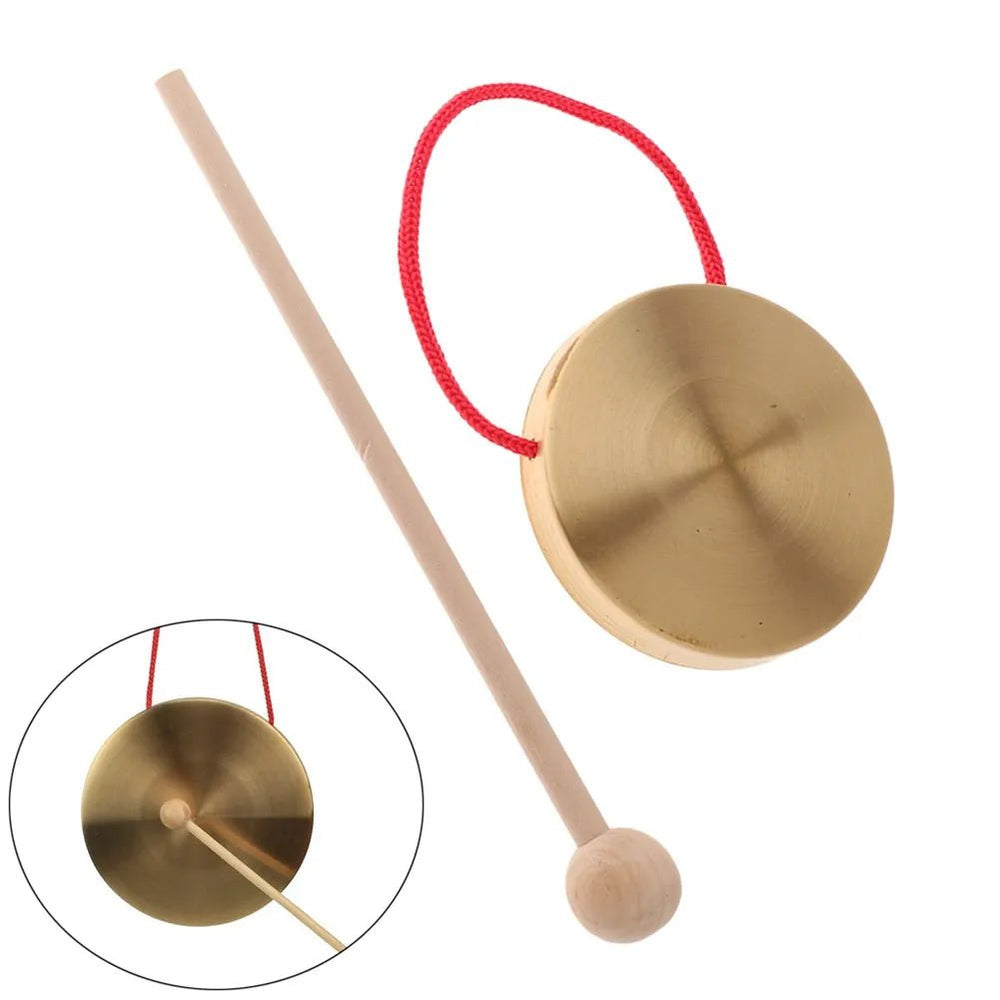 10cm/4 inch gongs, mini brass gongs, drums, orff percussion instruments Brass