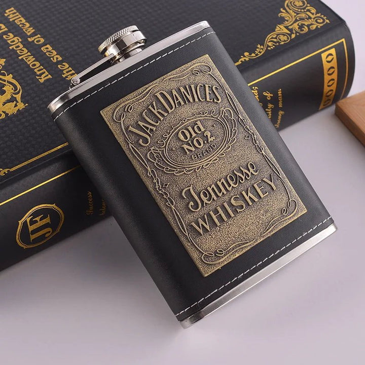 8oz Portable Pocket Hip Flask Outdoor Travel Stainless Steel Flask Whiskey Drink Alcohol Flasks 8oz Steel Hip Flask Flagon Set Flask funnel - B