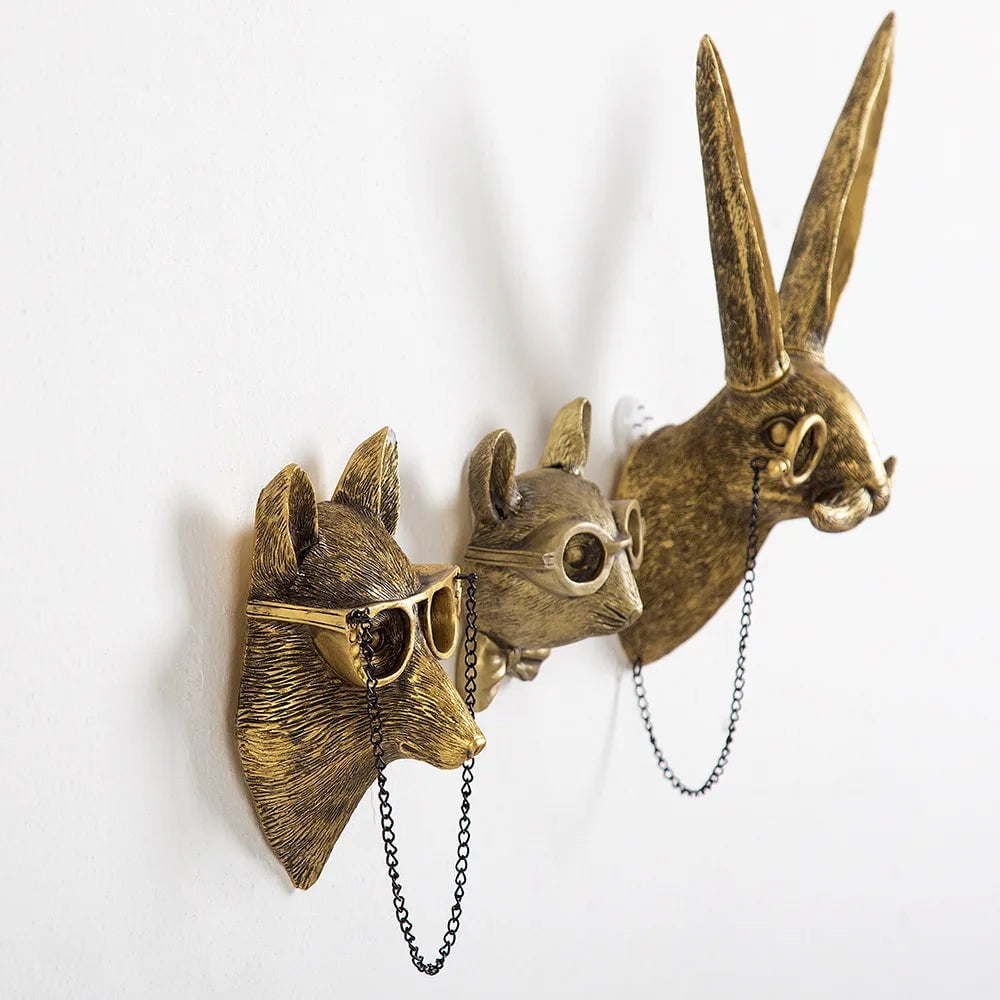 Antique Deer Head Wall Storage