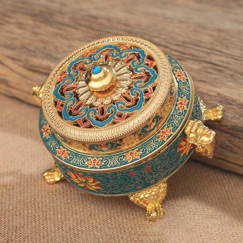 Antique Royal Tibetan Lotus Incense Burner