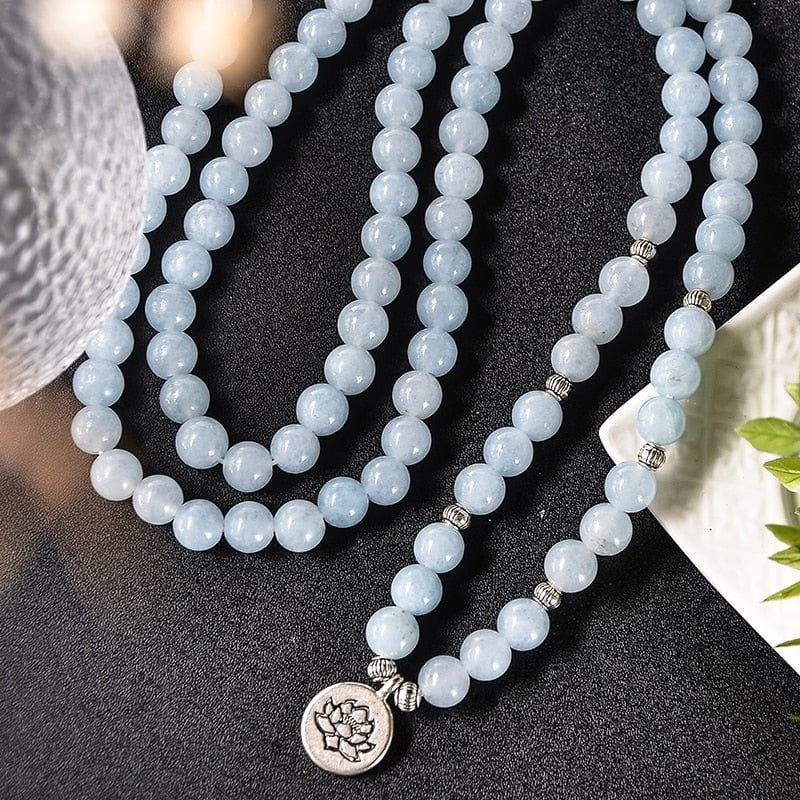 Aquamarine Inspirational Mala Bracelet Bracelets