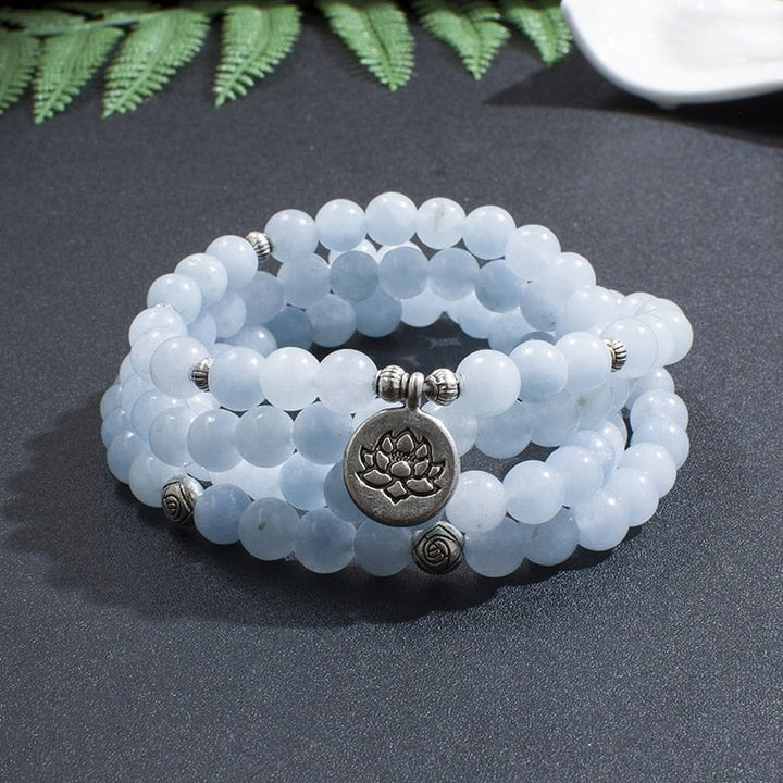 Aquamarine Inspirational Mala Bracelet Bracelets