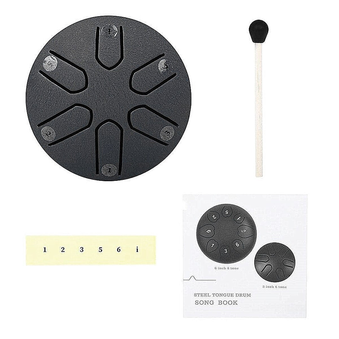 C Key Percussion Tongue Drum Black Tools