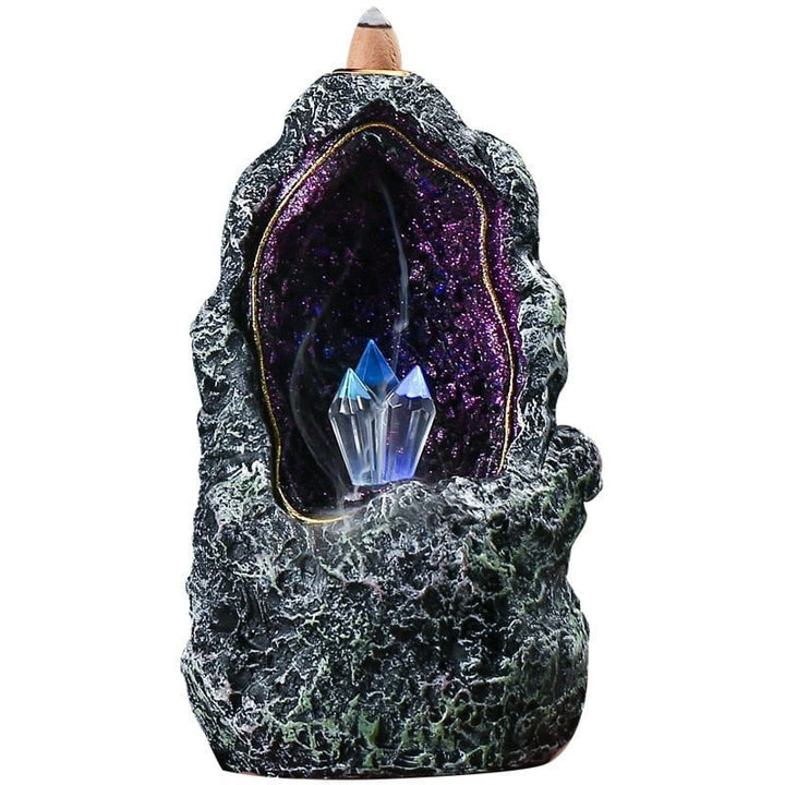 Cave of Crystals Backflow Incense Burner Decor