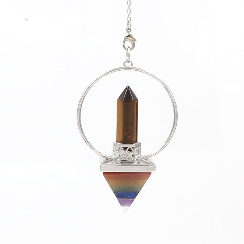 Chakra Tiger Eye Pendulum Pendant