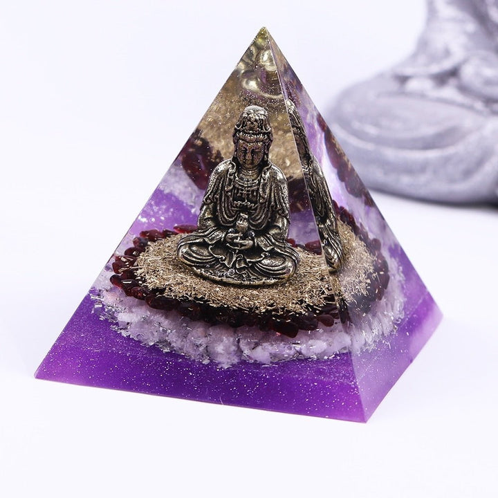 Deep Inner Peace Buddha Orgonite Pyramid Pyramids