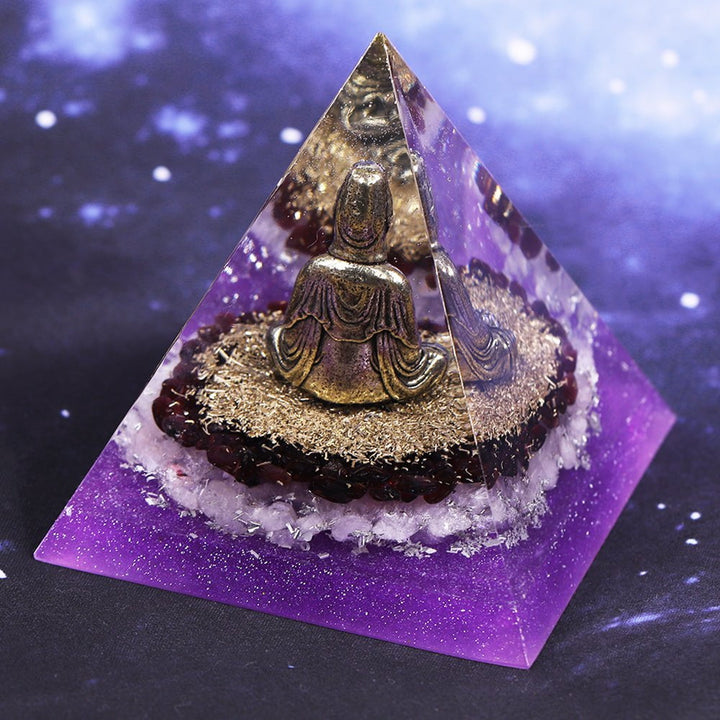 Deep Inner Peace Buddha Orgonite Pyramid Pyramids