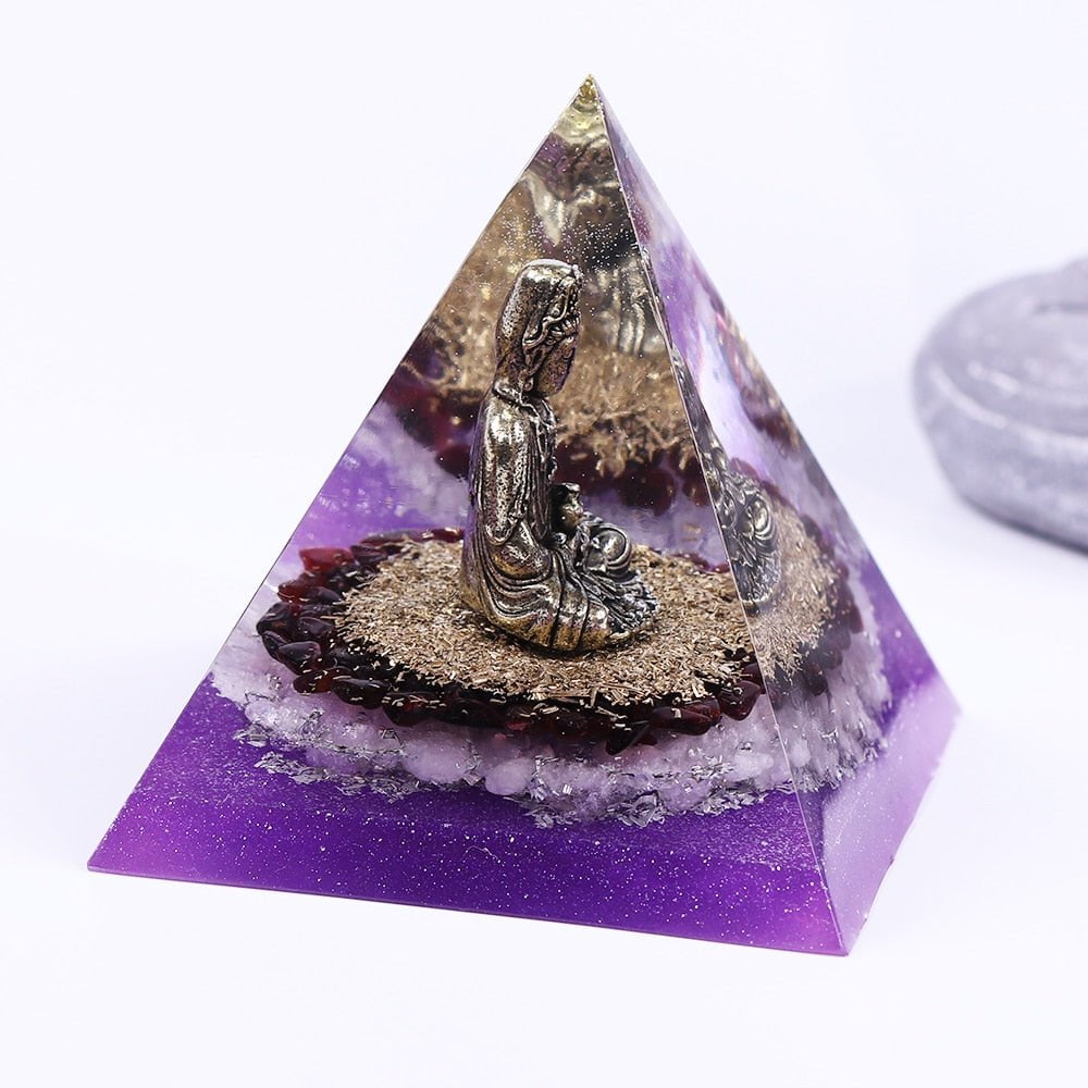 Deep Inner Peace Buddha Orgonite Pyramid Pyramids