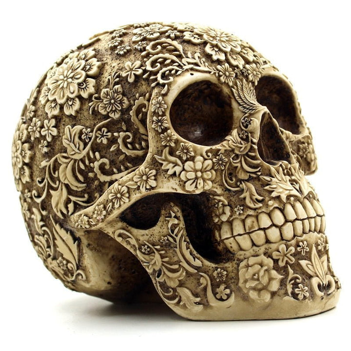 Dia de Los Muertos Skull Statue Brown Decor