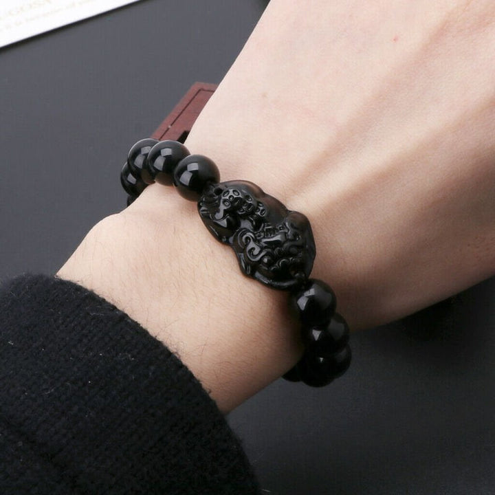 Double Blessings Obsidian Pi Xiu Bracelet Bracelets