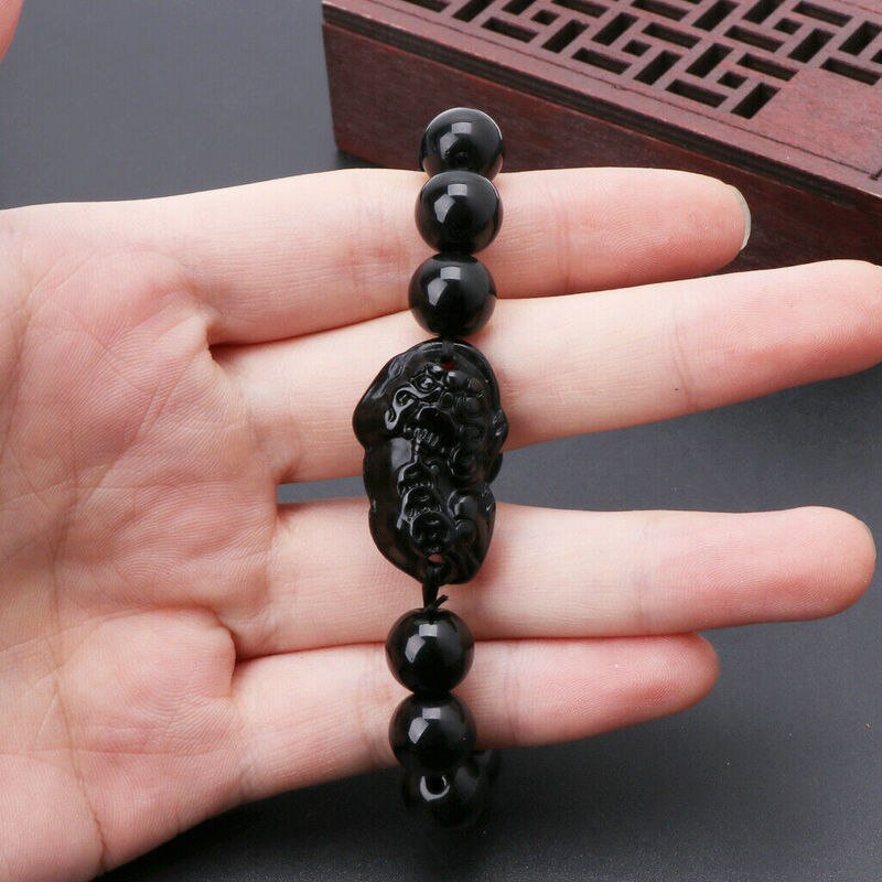 Double Blessings Obsidian Pi Xiu Bracelet Bracelets