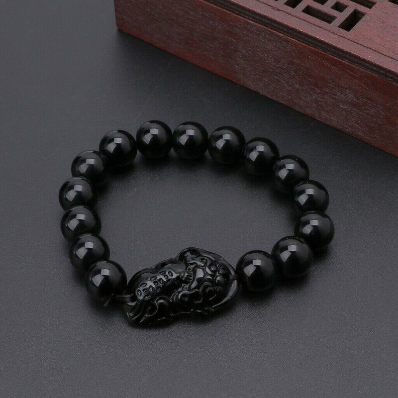 Double Blessings Obsidian Pi Xiu Bracelet Bracelets