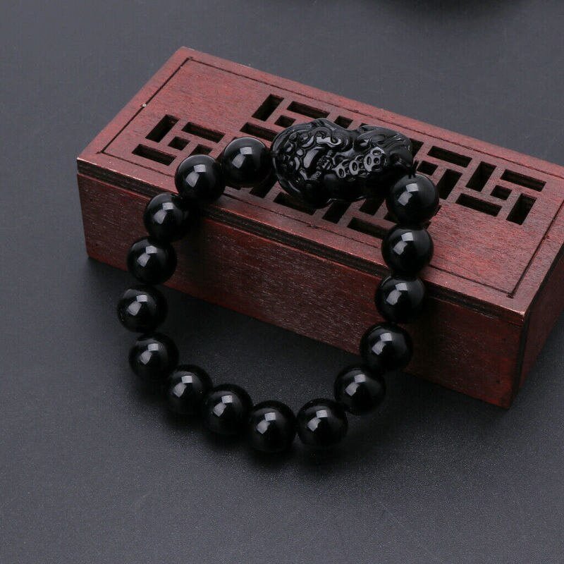 Double Blessings Obsidian Pi Xiu Bracelet Bracelets