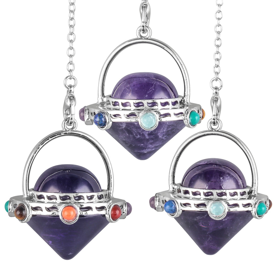 Galactic Crystal Pendulum Pendant