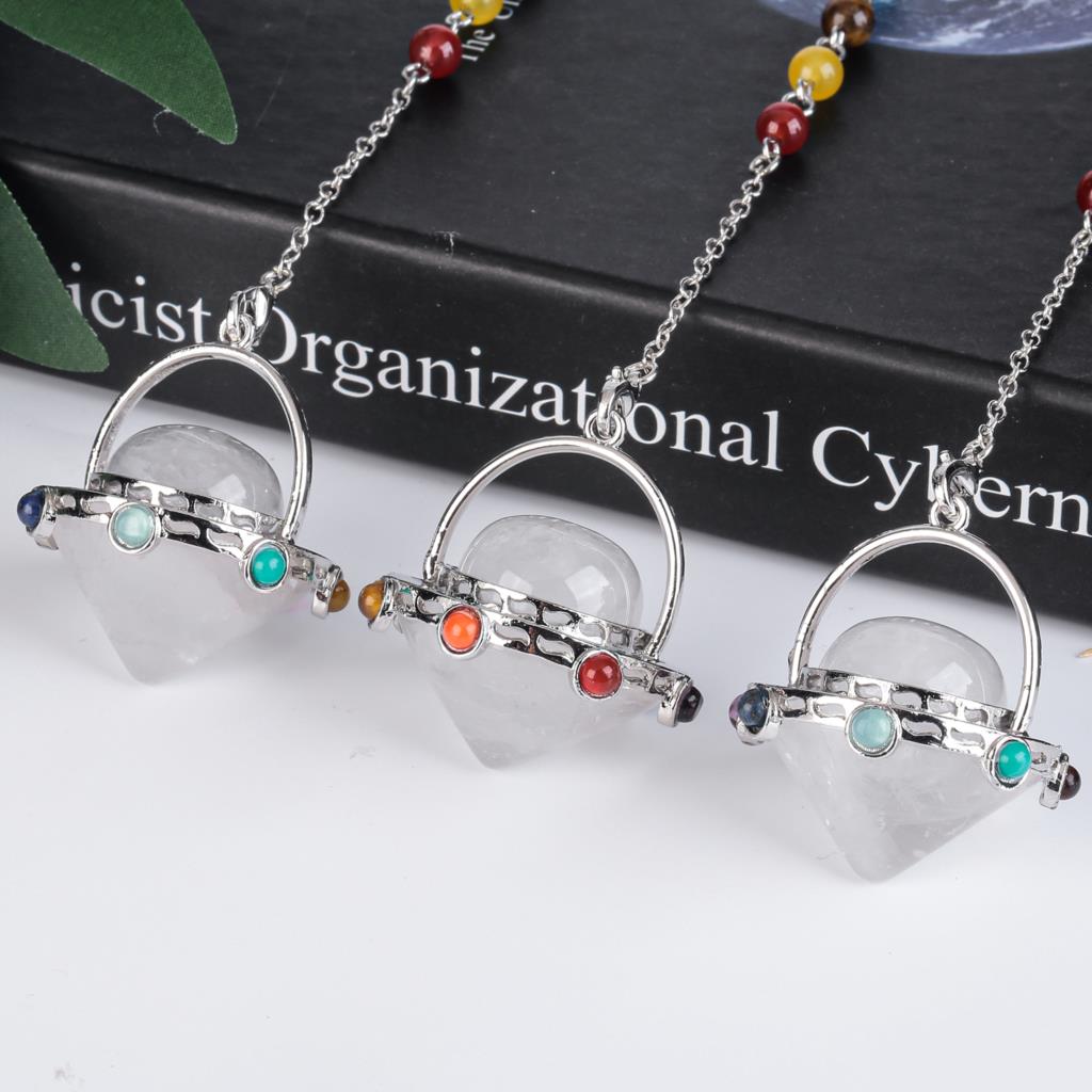 Galactic Crystal Pendulum Pendant