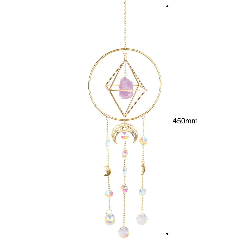 Handmade Amethyst Suncatcher Decor