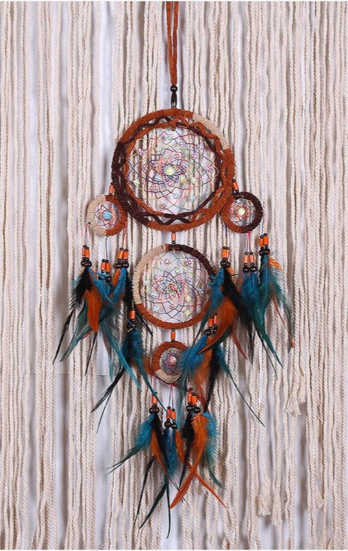 Handmade Five-ring Dreamcatcher Decor