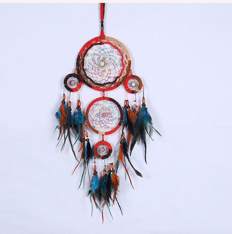 Handmade Five-ring Dreamcatcher Decor