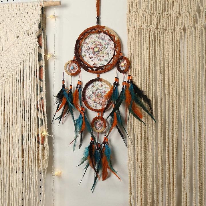 Handmade Five-ring Dreamcatcher Decor