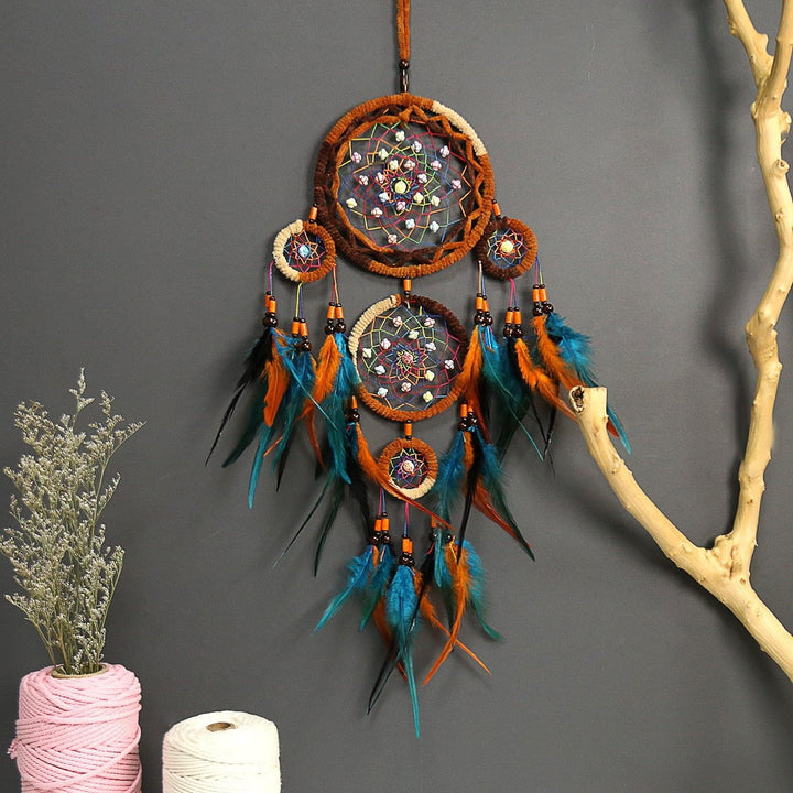 Handmade Five-ring Dreamcatcher Decor