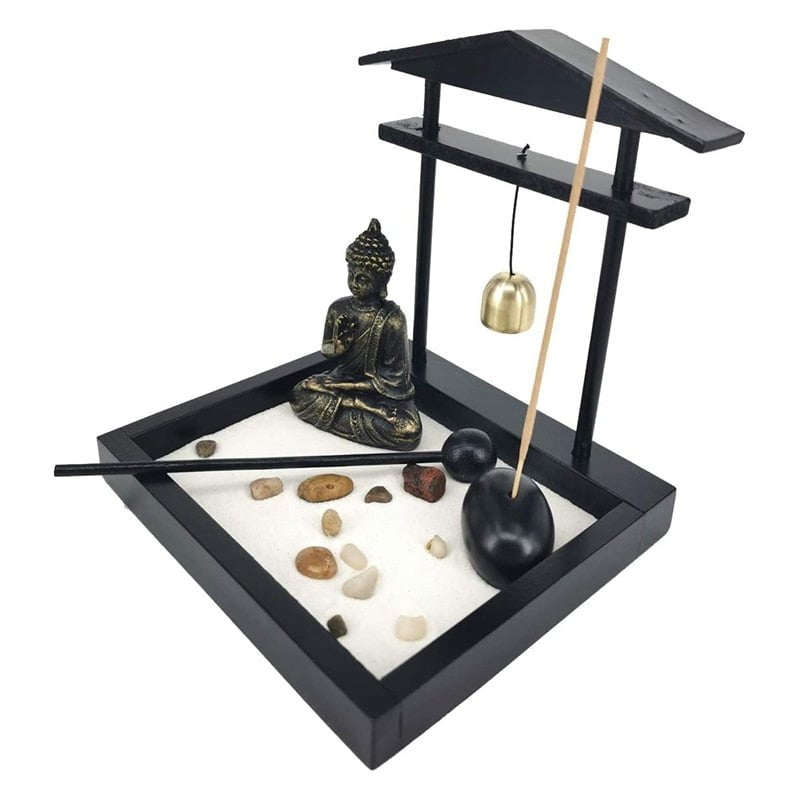 Mini Zen Garden Sand Tray Kit Decor