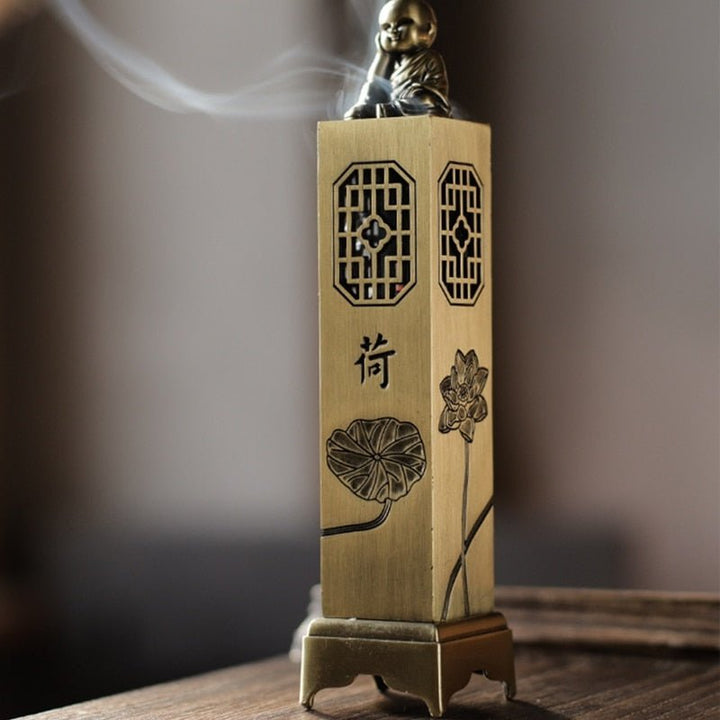 Monk Lotus Line Incense Burner