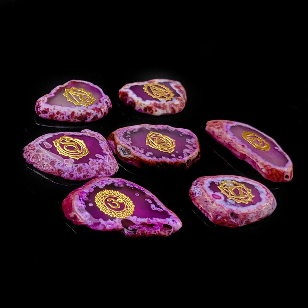 Natural Crystal Energy Healing Set Mei red agate