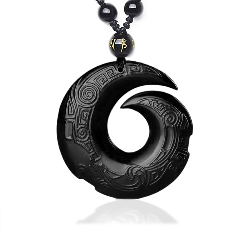 Obsidian Divine Rune Guidance Necklace Necklaces