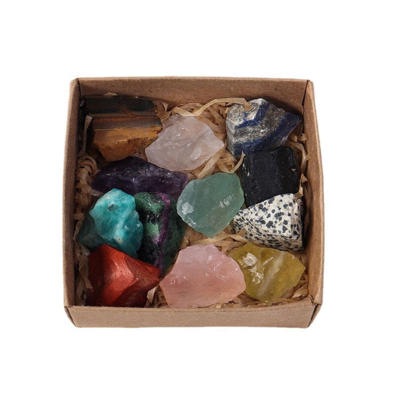 Raw Natural Crystal Healing Set Decor