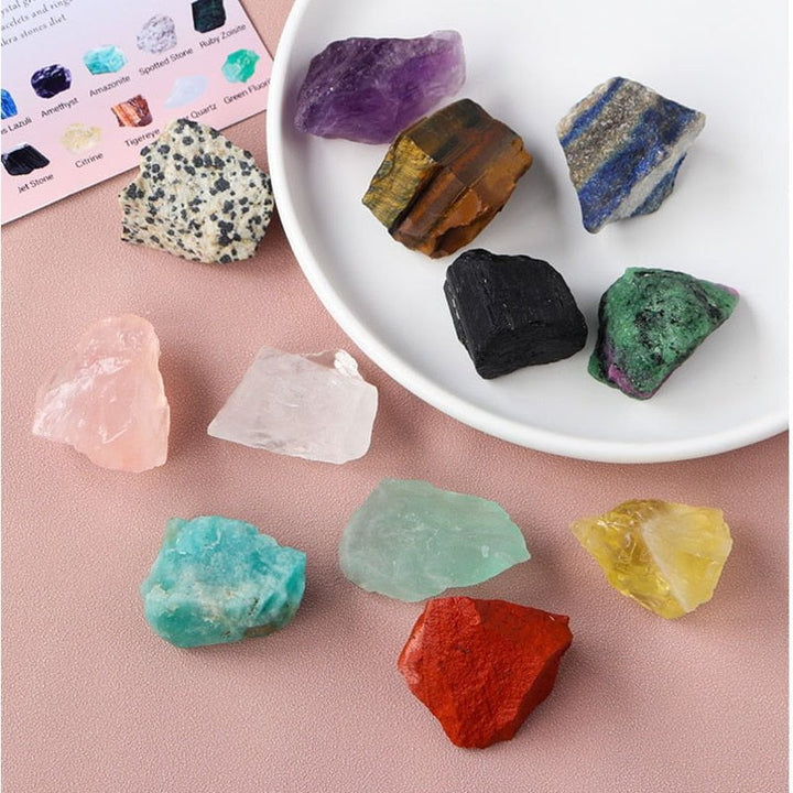 Raw Natural Crystal Healing Set Decor