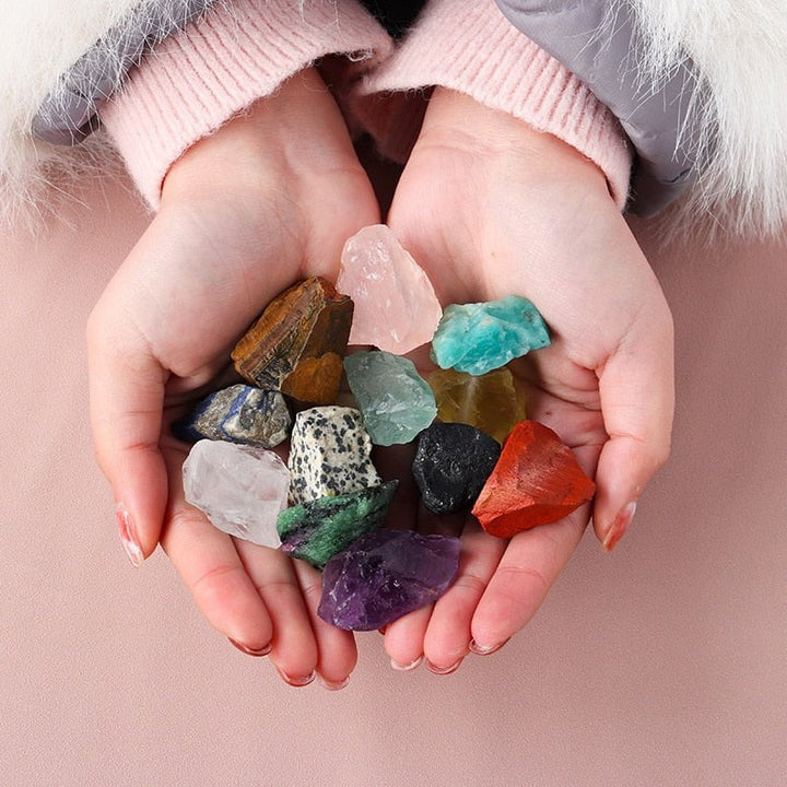 Raw Natural Crystal Healing Set Decor