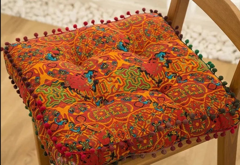 Retro Moroccan Cushion Square pad-orange