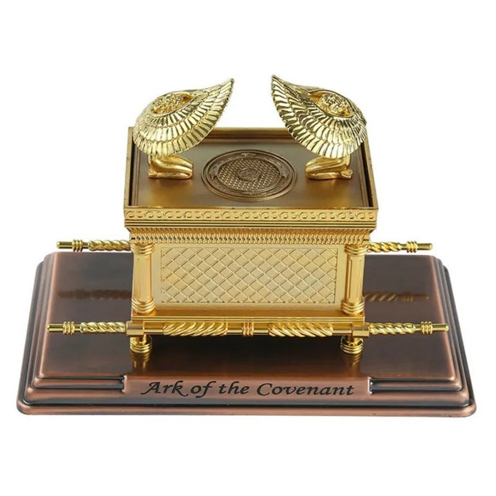 The Ark Of The Covenant Replica Statue Gold Plated With Ark Contents Aaron Rod