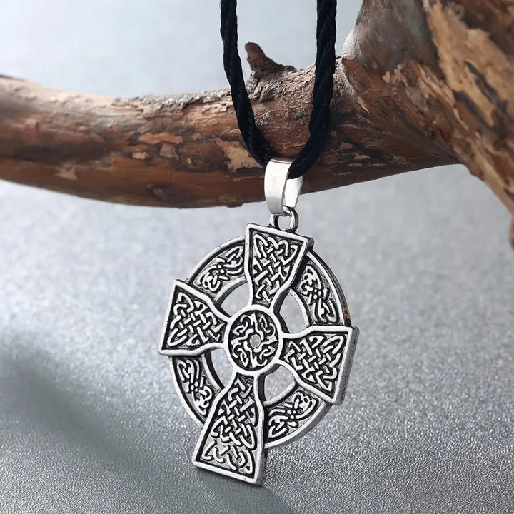 Viking Sun Cross Rune Necklace Silver Necklaces