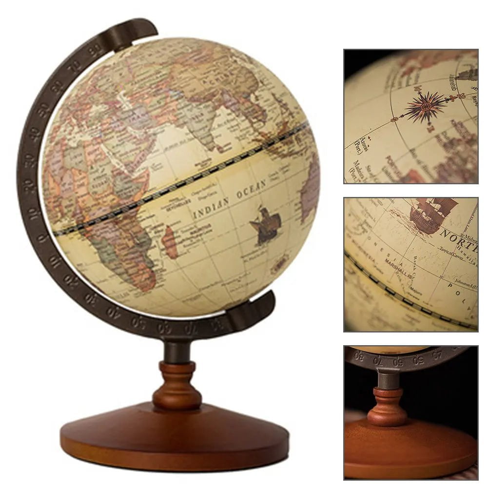 World Globe Earth Map Brown