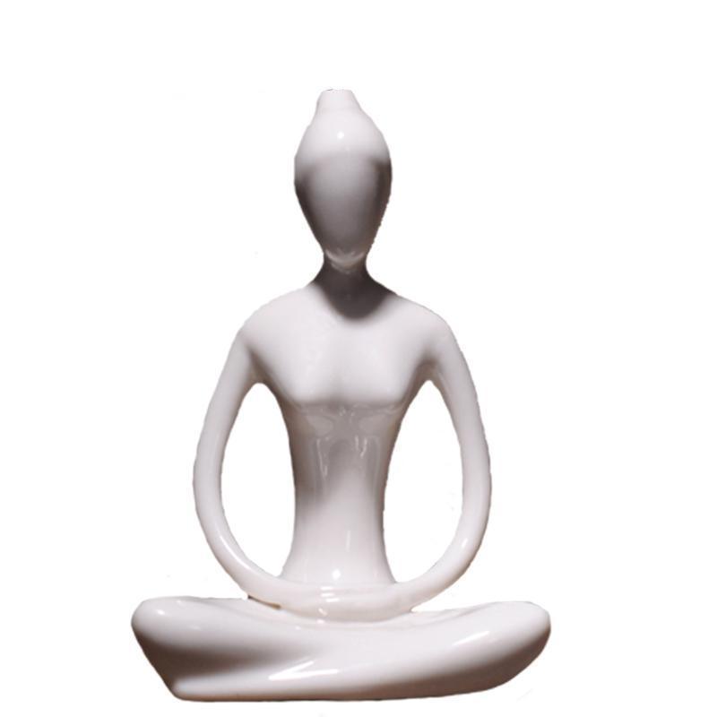 Yoga Lady Ceramic Figurine