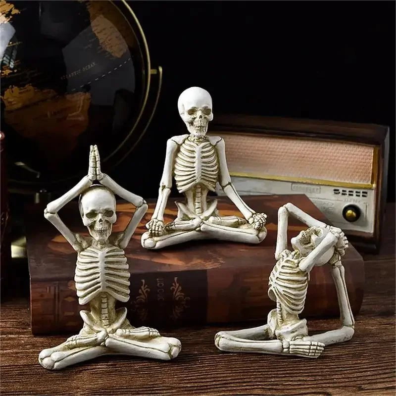 Yoga Skeleton Figurines Sculptures