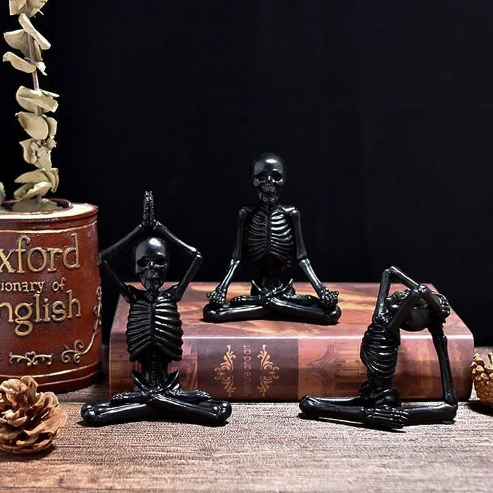 Yoga Skeleton Figurines Sculptures