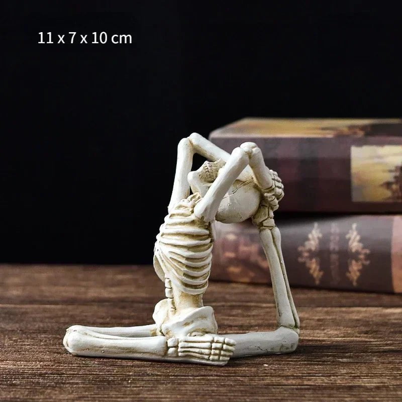 Yoga Skeleton Figurines Sculptures White B / CHINA