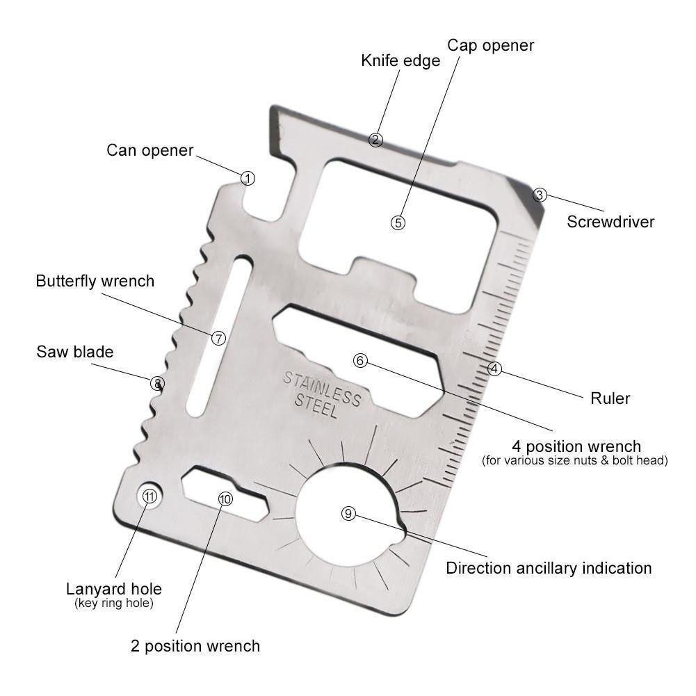 11-in-1 Multi Function Tool Card Tools