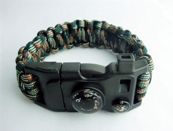 15 in 1 Multifunctional Outdoor Survival Bracelet Blue Camouflage Bracelets