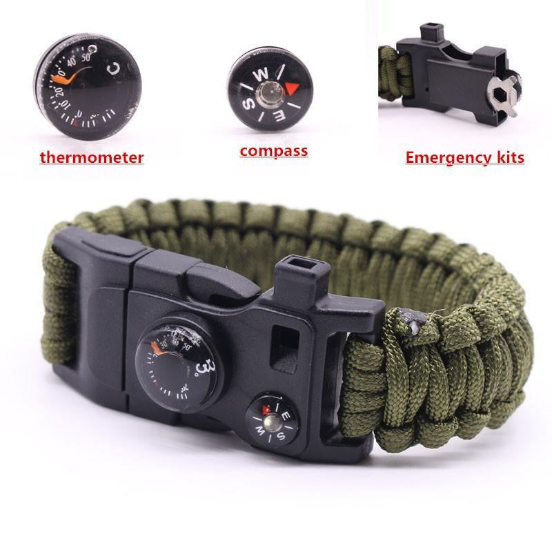 15 in 1 Multifunctional Outdoor Survival Bracelet Bracelets