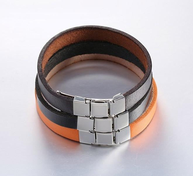 3 Buckle Genuine Leather Belt Bracelet Bracelets