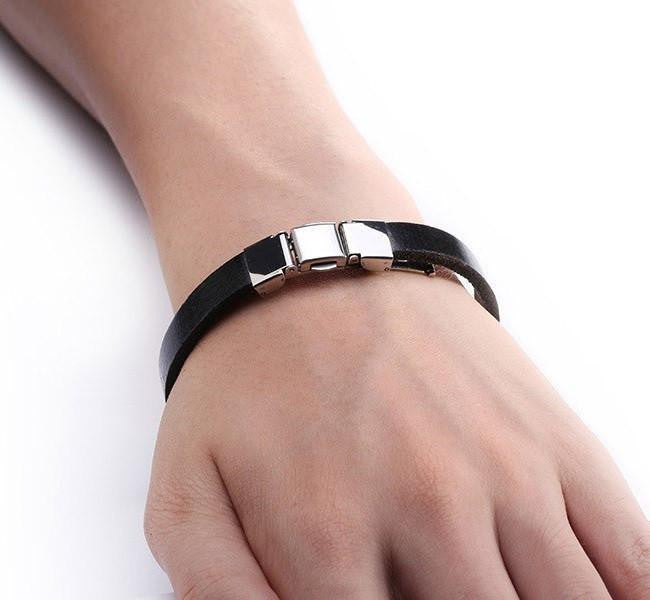 3 Buckle Genuine Leather Belt Bracelet Bracelets