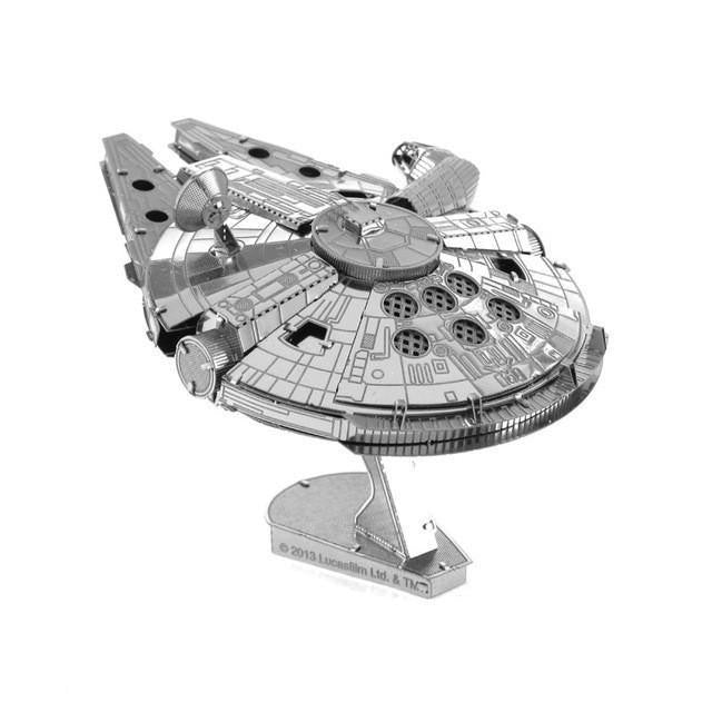 3D Metallic Spacecraft Nano Scale Models Millennium Falcon Toys