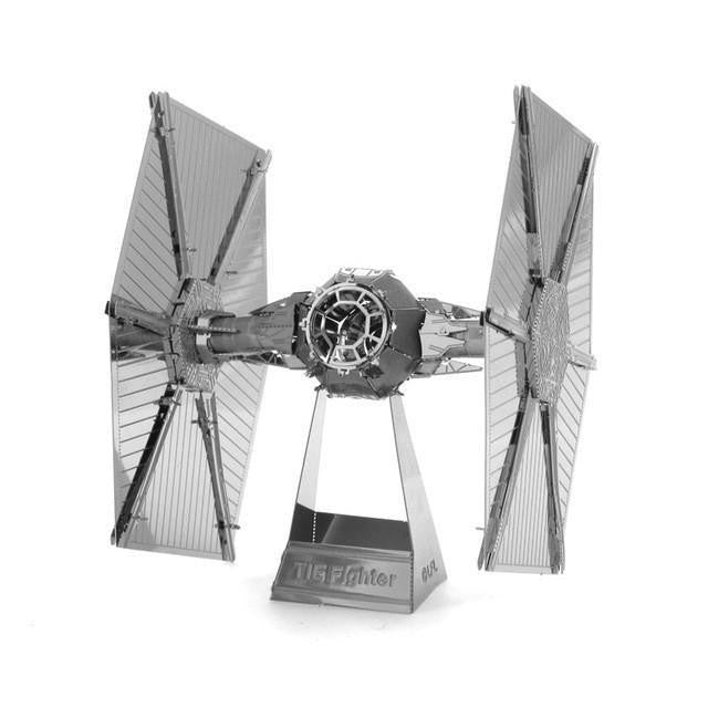 3D Metallic Spacecraft Nano Scale Models TIE Fighter Toys