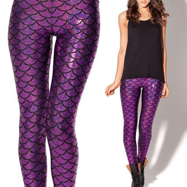 Amazing Mermaid Leggings Purple / L Clothing