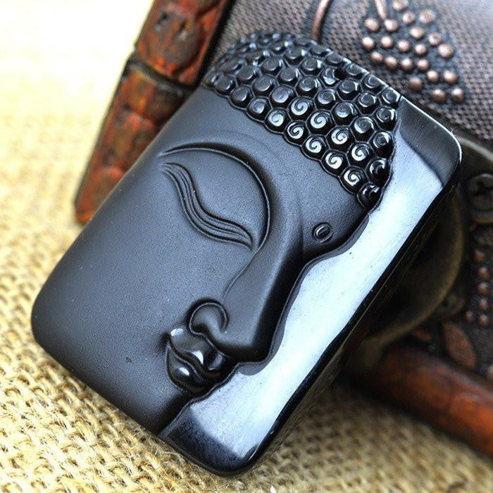 Beautiful Obsidian Buddha Necklace Necklaces