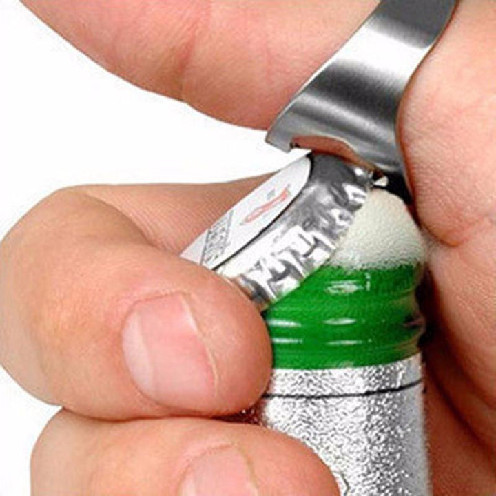 Cool Stainless Steel Bottle Cap Opener Ring Rings