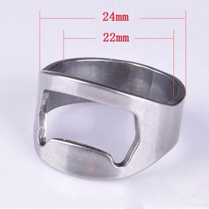 Cool Stainless Steel Bottle Cap Opener Ring Rings